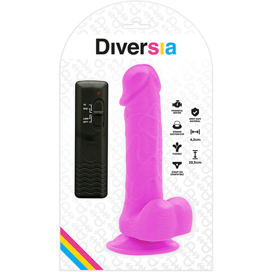 DILDO VIBRANT FLEXIBLE VIOLET 20.5 CM -O- 4.2 CM