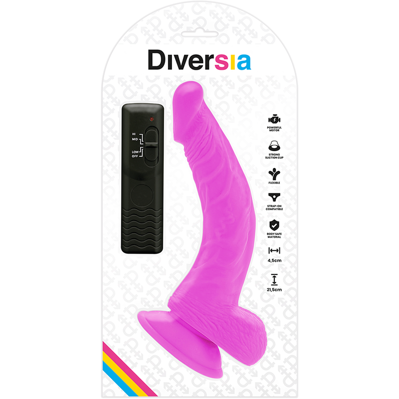 DILDO VIBRANT FLEXIBLE VIOLET 21.5 CM -O- 4.5 CM