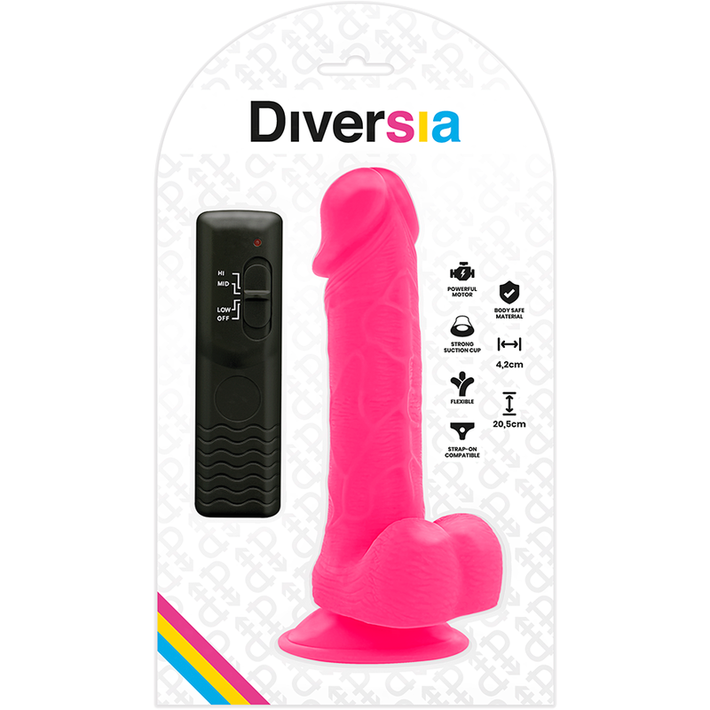 DILDO VIBRANT FLEXIBLE ROSE 20.5 CM -O- 4.2 CM