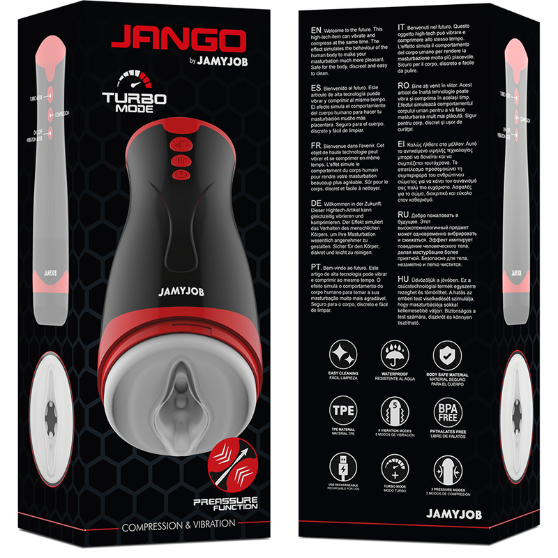 JAMYJOB - MASTURBATEUR COMPRESSION ET VIBRATION JANGO