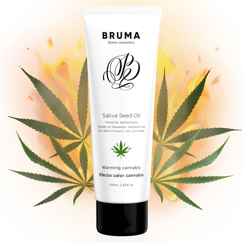 BRUMA - HUILE DE GRAINES DE SATIVA GEL GLISSANT RÉCHAUFFANT SAVEUR DE CANNABIS 100 ML