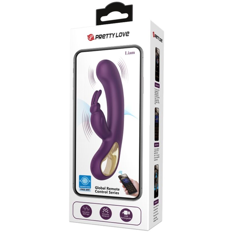 LIAM VIBRATEUR LAPIN ET STIMULATEUR DE POINT G VIOLET