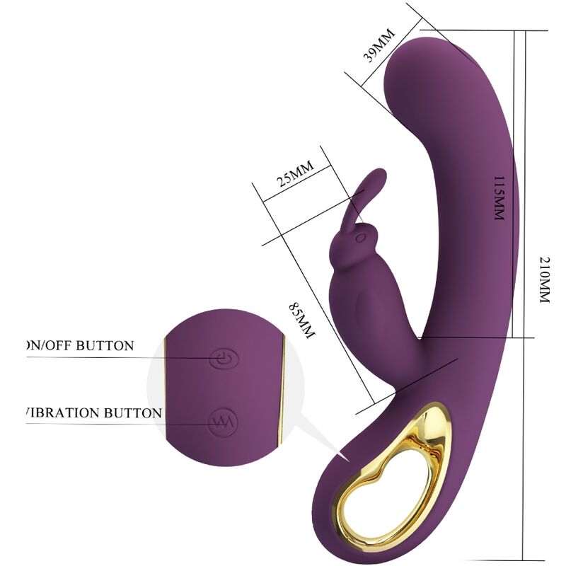 LIAM VIBRATEUR LAPIN ET STIMULATEUR DE POINT G VIOLET