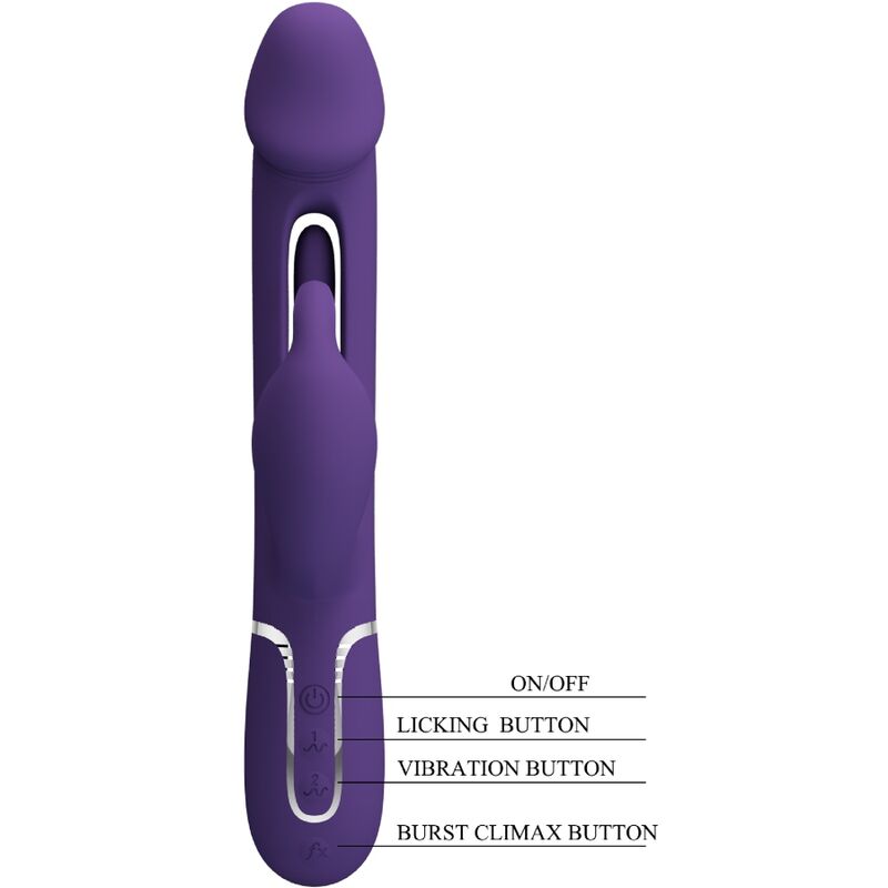 VIBRATEUR MULTIFONCTION 3 EN 1 KAMPAS RABBIT AVEC LANGUE VIOLET