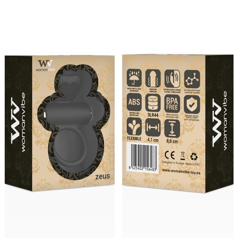 WOMANVIBE™ - ANNEAU VIBRATEUR EN SILICONE VIBE ZEUS